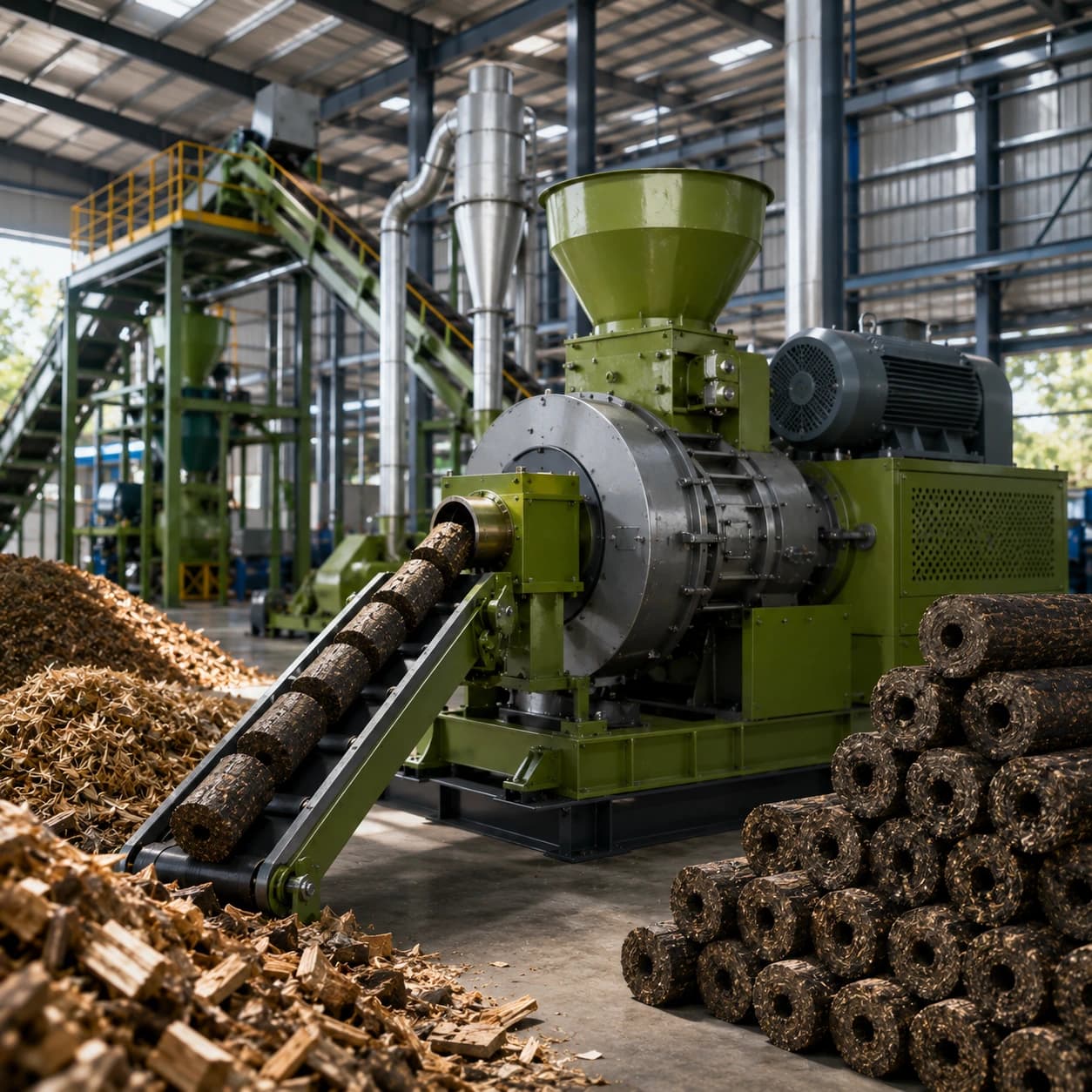 Industrial gasifier power plant piping