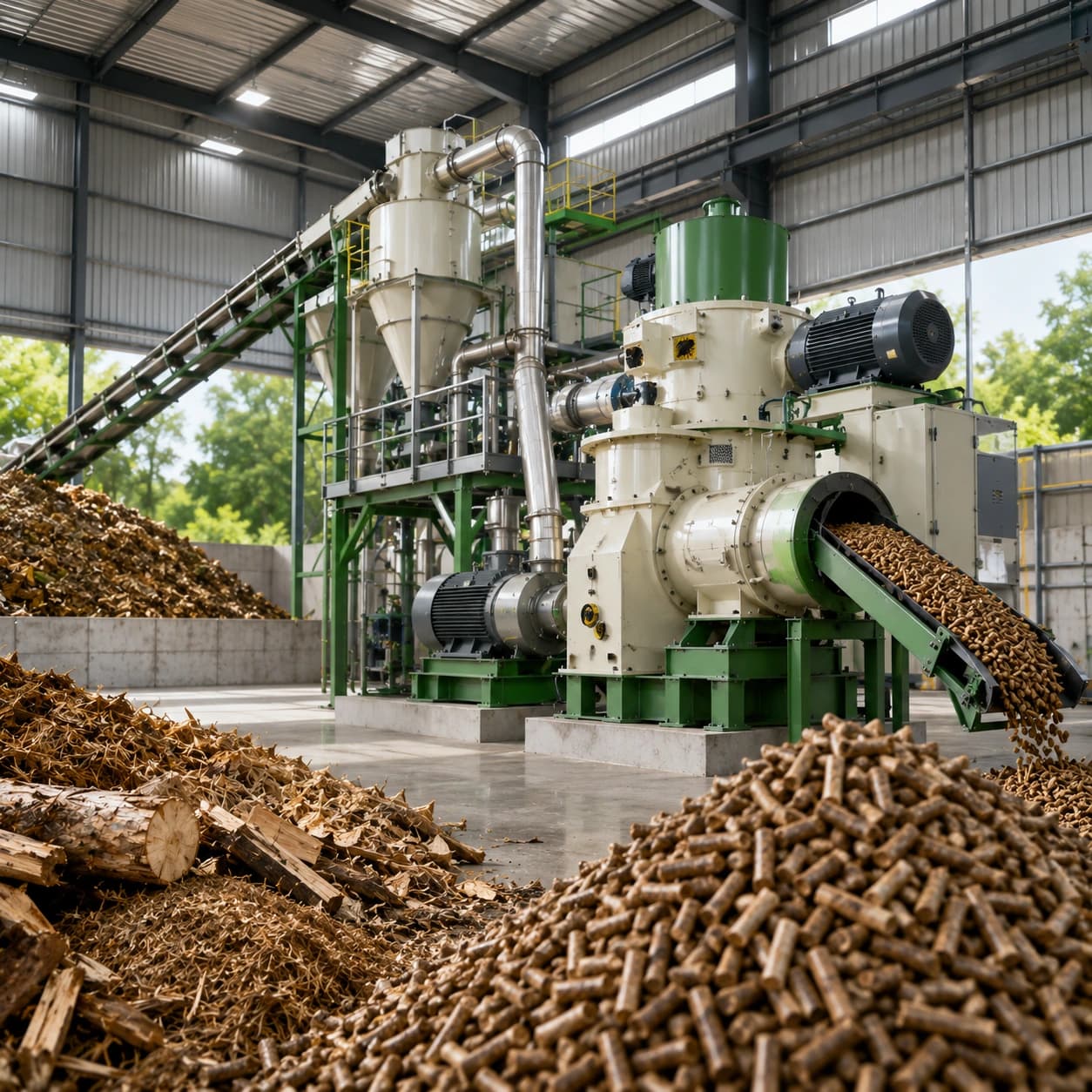 Industrial gasifier power plant piping